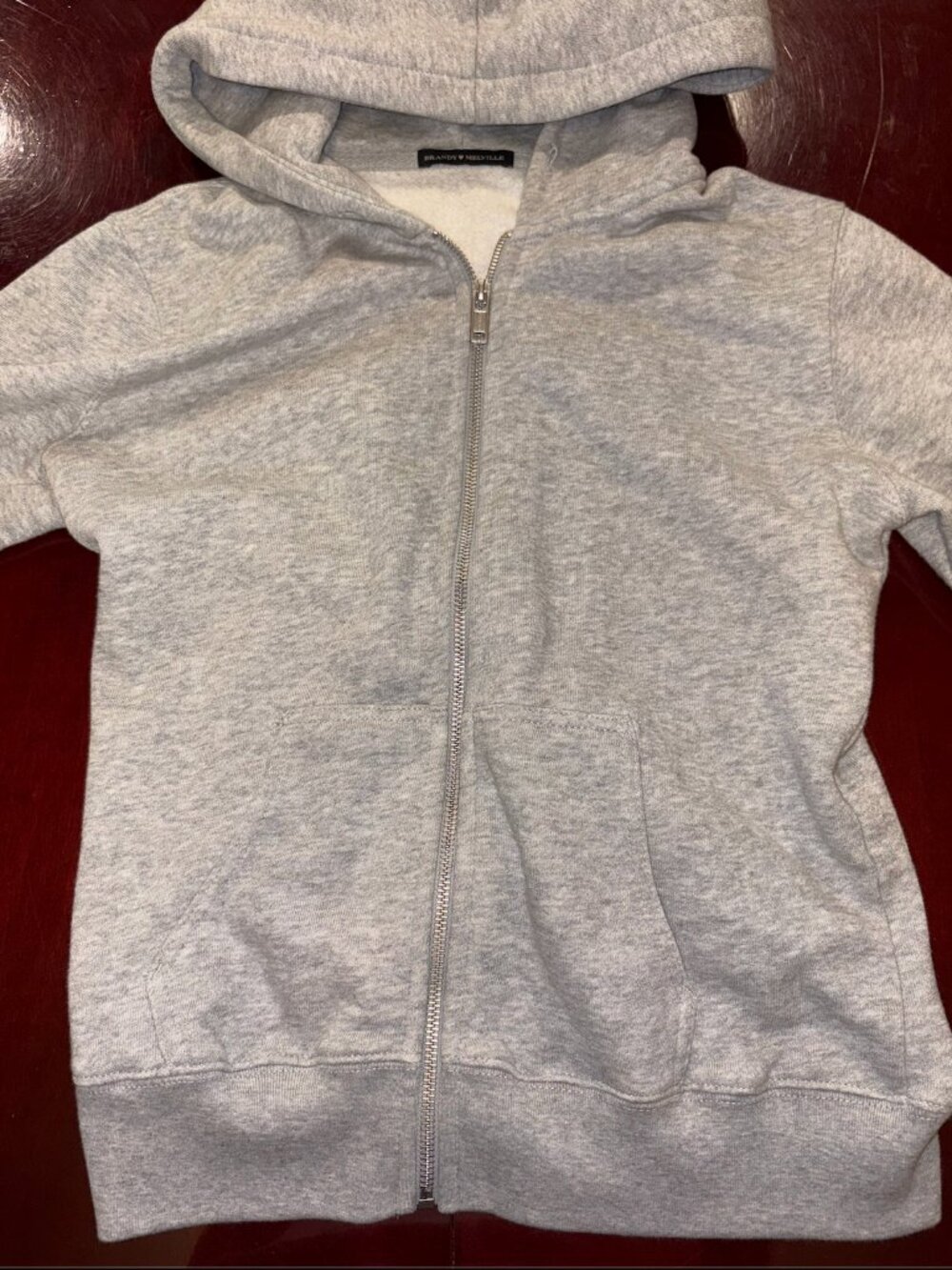 Brandy Melville Grey Zip Up - Picture 3 of 4